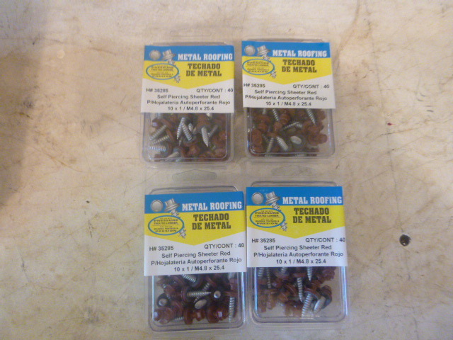 4 Packs of Metal Roofing Self-Piercing Screws