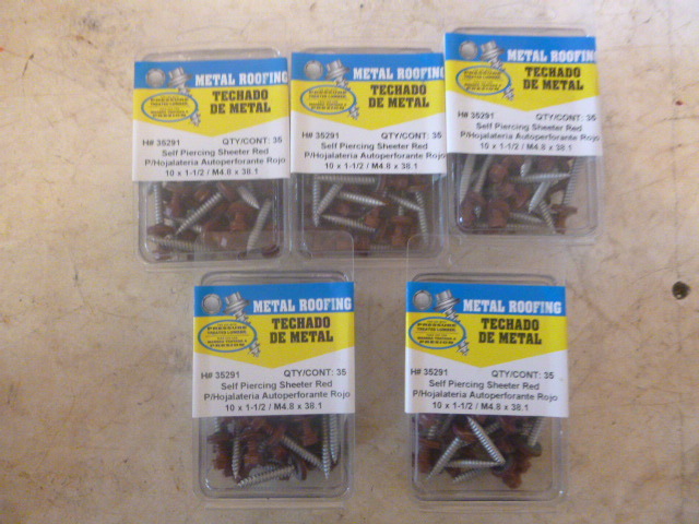 5 Packs of Metal Roofing Self-Piercing Screws