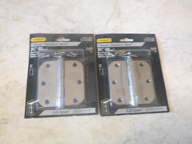 2 Stanley Classic Stainless Steel Hinges
