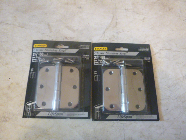 2 Stanley Classic Stainless Steel Hinges