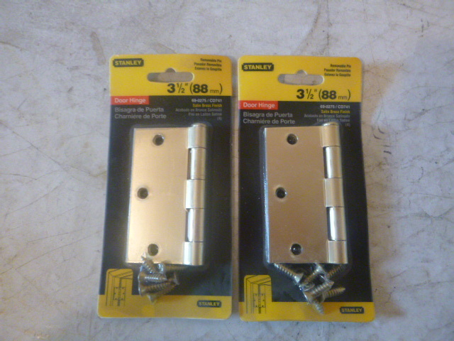 2 Stanley Brass Hinges