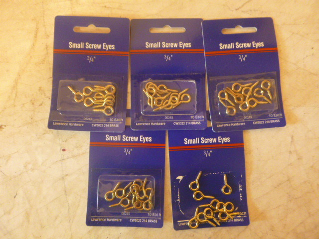 5 Packs of Small Screw Eyes