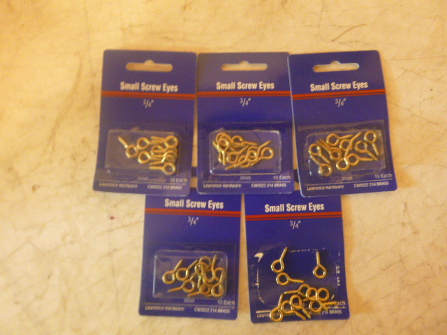 5 Packs of Small Screw Eyes