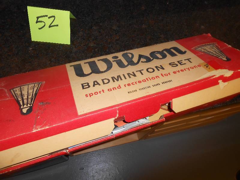 lot 55 image: 1950s wilson badmiton set