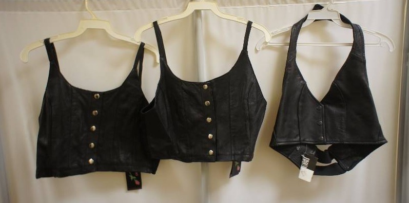 lot 31 image: USA Bikers Dream Apparel & Just Us Womens Leather Tops