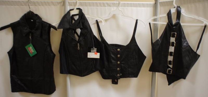 lot 32 image: USA Bikers Dream Apparel & Just Us Womens Leather Tops