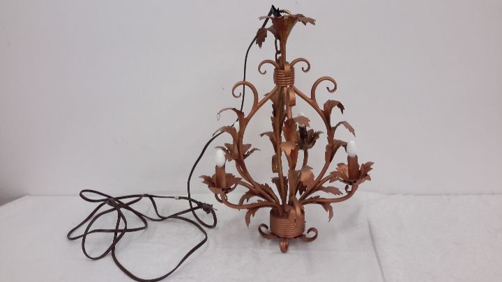 lot 8 image: Copper color painted Lamp