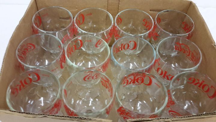 lot 18 image: Coke glassware goblets