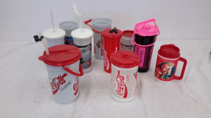 lot 37 image: assorted plastic coke cups