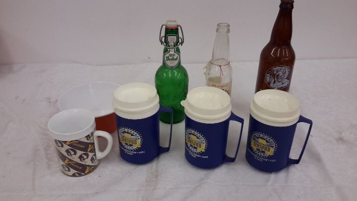 lot 77 image: bottles, mugs, dish, cup