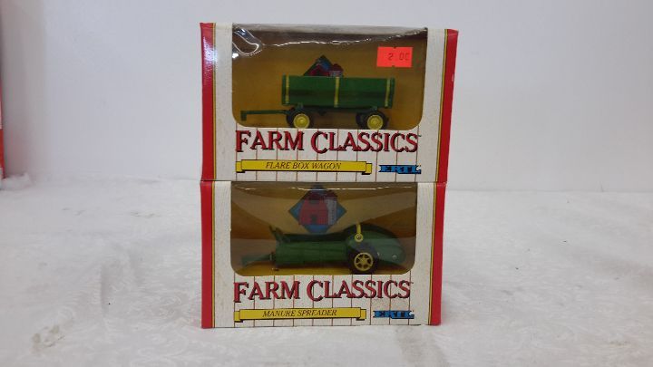 lot 130 image: Flare Box Wagon and Manure Spreader