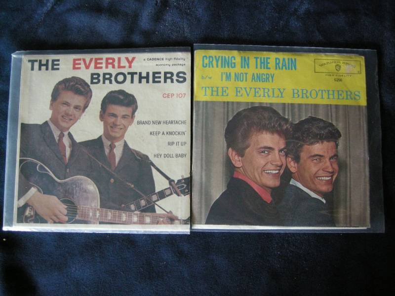 lot 69 image: The Everly Brothers 45s records