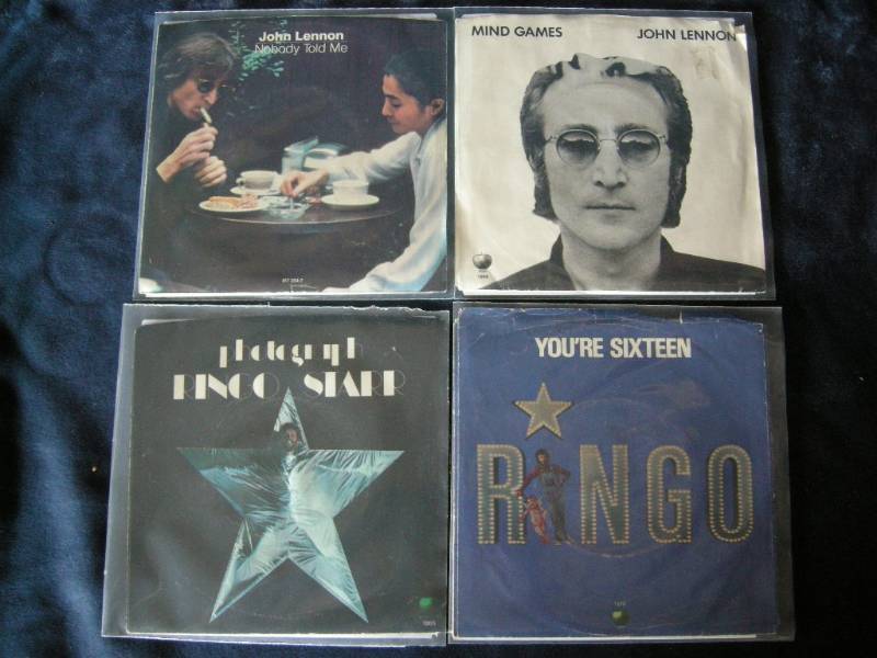 lot 71 image: John LennonRingo Starr 45s records