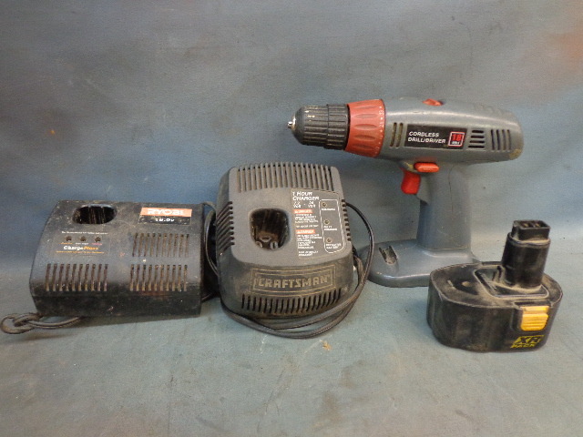 lot 40 image: Drill, chargers and batteries
