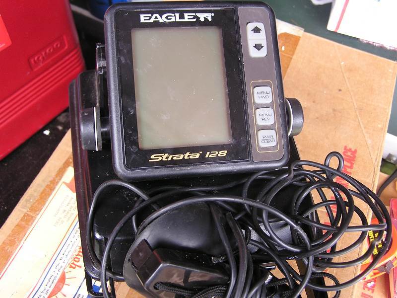 lot 65 image: EAGLE PORTABLE DEPTH FINDER needs a cord