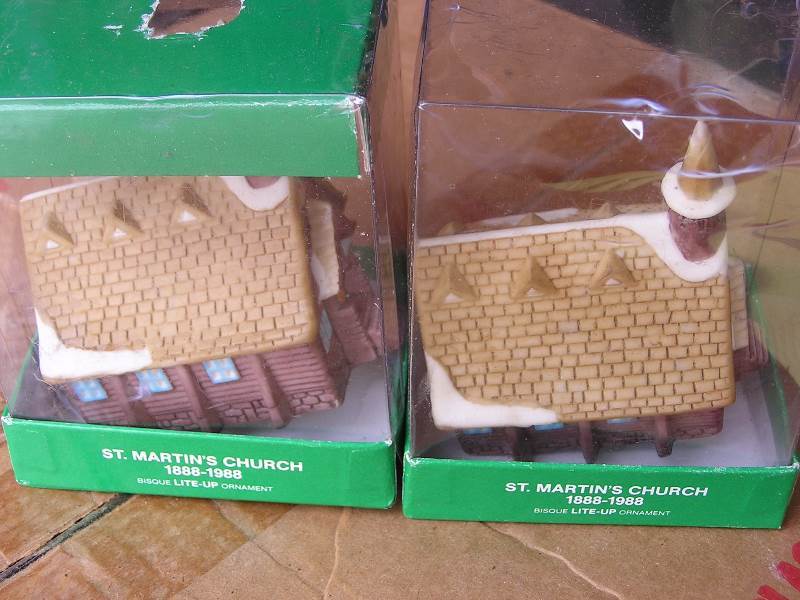 lot 77 image: dept 56 church ornaments