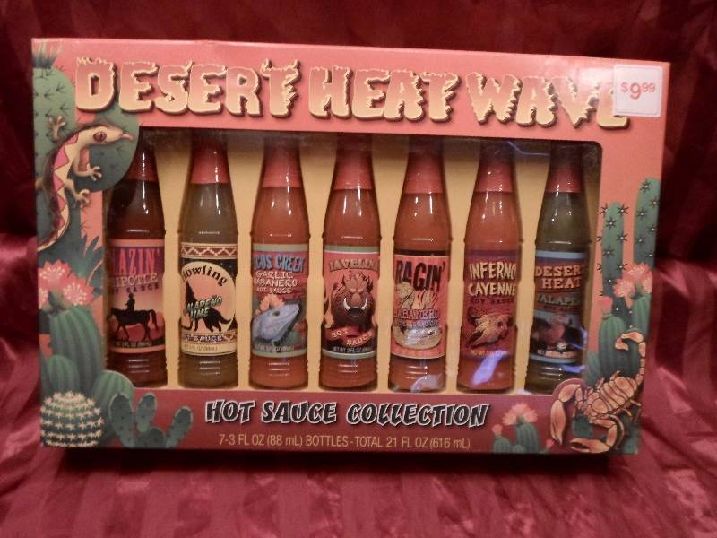 lot 16 image: Lot of 7 Desert Heat Wave Hot Sauce...