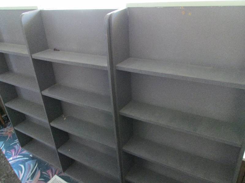 lot 153 image: Lot of 3 endcaps, same shelf style ...