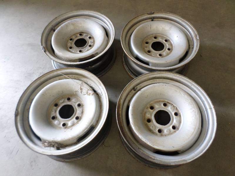 lot 49 image: Set Of (4) 6-Lug 16 Steel Rims ...