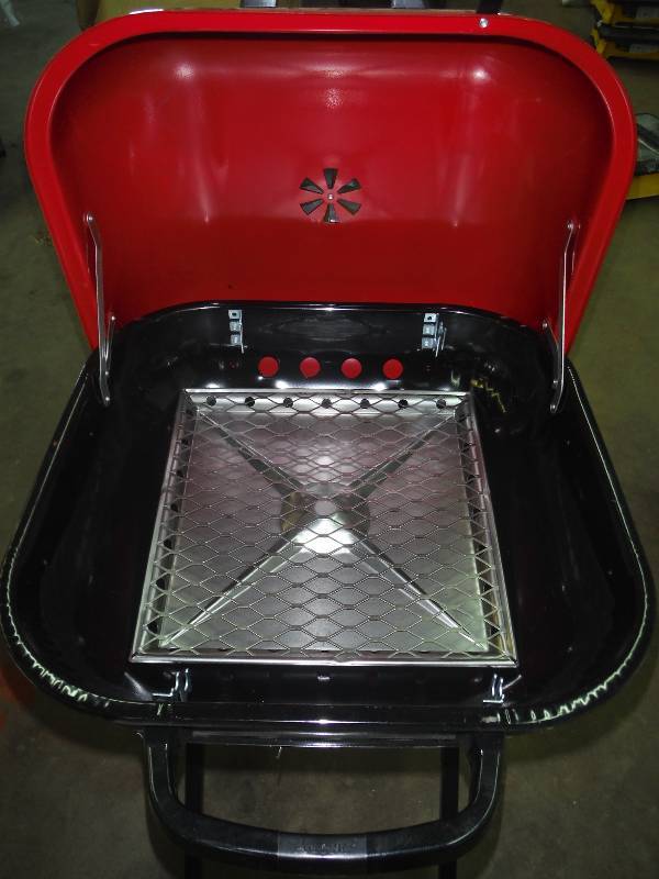 Ausssie Walk-A-Bout Portable Charcoal Grill, Missing main cooking rack, Retail $49.97