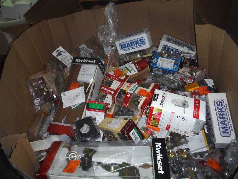 Pallet of Door handles,and lock sets, some missing pieces
