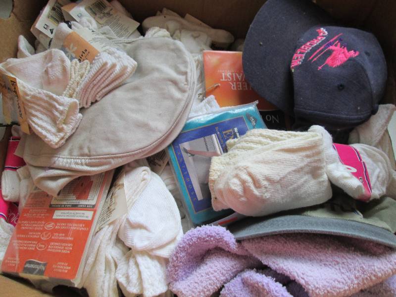 lot 38 image: bananna box of socks...