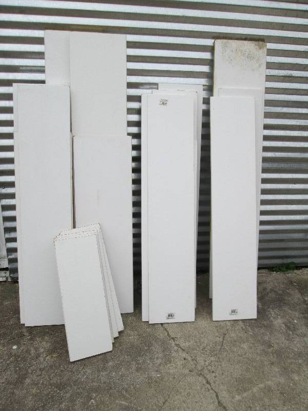 lot 48 image: white shelving mildew on some edges...
