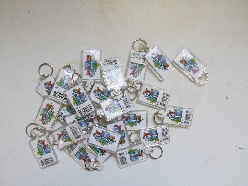 lot 57 image: lot of suvenier wisconsin key chain...