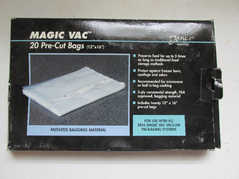 lot 75 image: magic vac 20 precut bags 12x16...