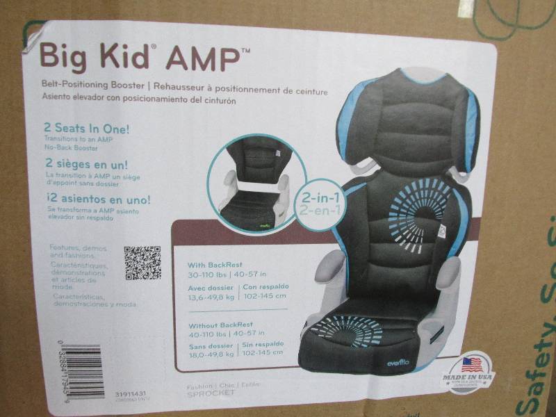lot 90 image: big kid AMP 2-in-1 car seat ...