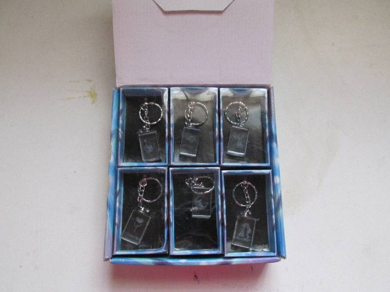 lot 107 image: 12 3-d laser sculptured key chains ...