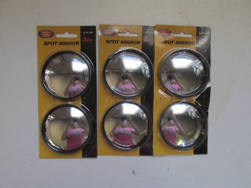 lot 117 image: 3 2pc spot mirrors new...