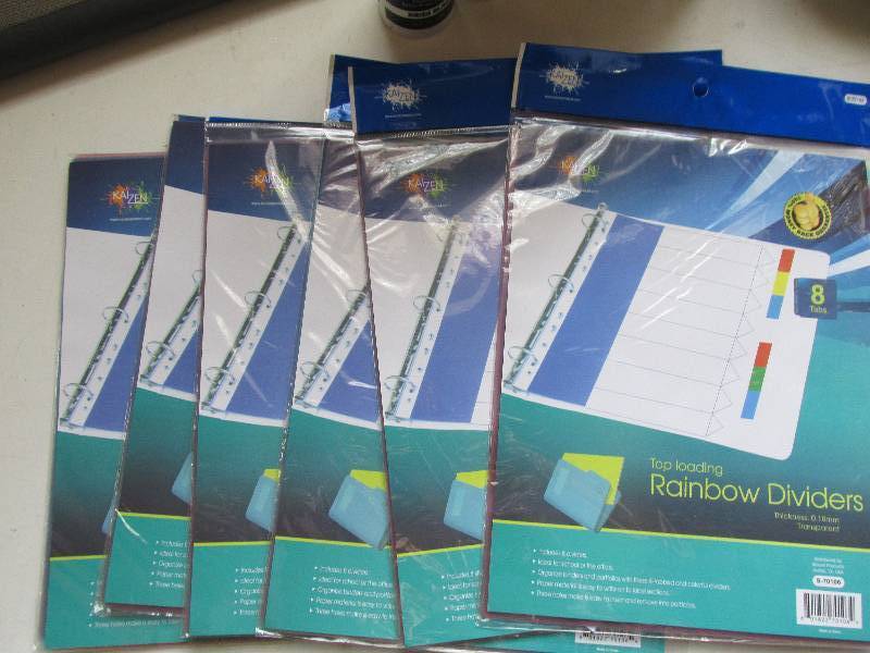 lot 147 image: 6 packs of transparent rainbow divi...