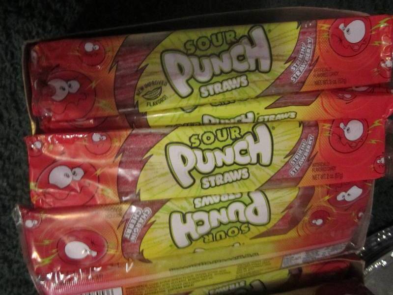 lot 226 image: aprox 24 sour fruit punch straws st...