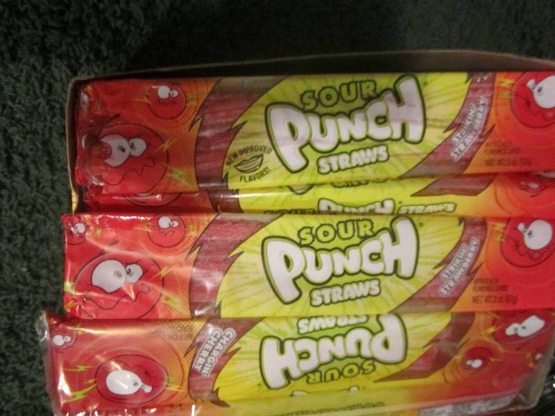 lot 228 image: aprox 24 sour fruit punch straws st...