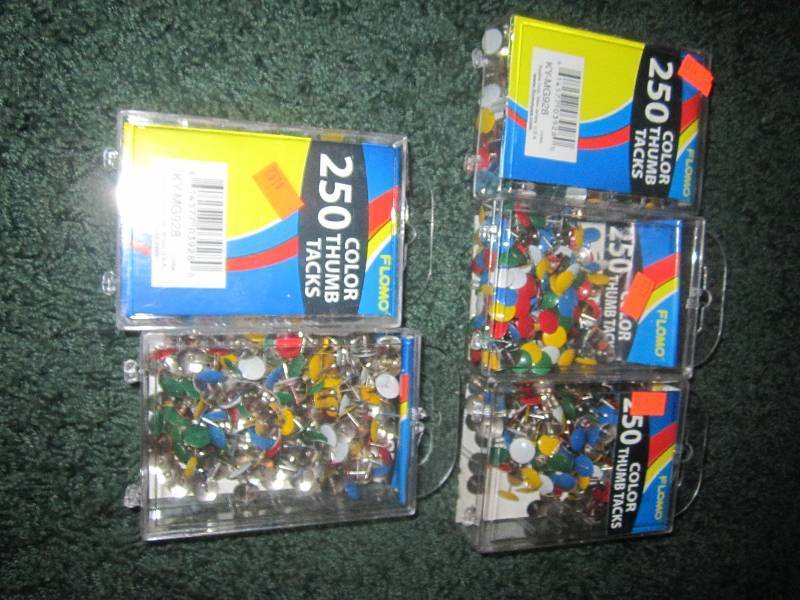 lot 292 image: lot of 5 Flomo 250 color thubm tack...