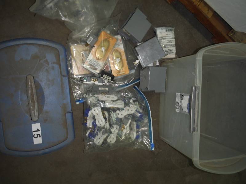 Box of Electrical outlets, Boxes, and doorbell buttons