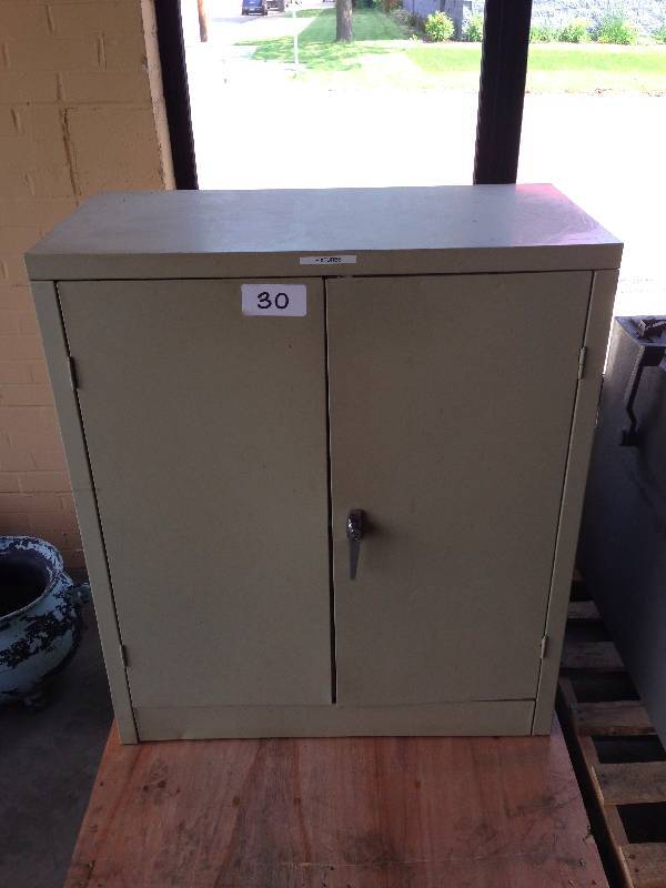 Metal cabinet.