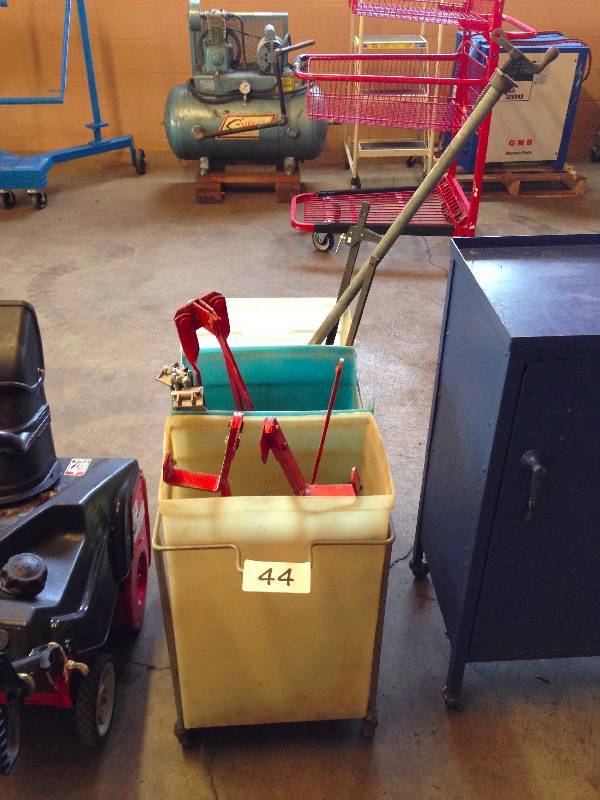 3 bins on cart w contents