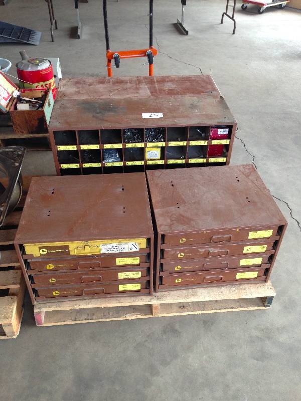 Pallet lot of hardware and bins