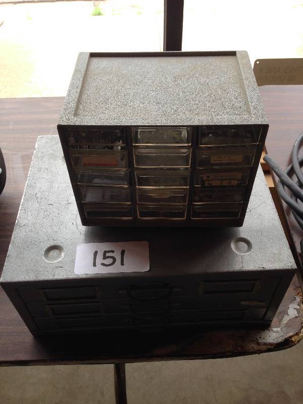 2 parts bins  cabinets