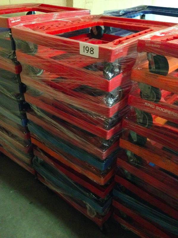 Lot of 10 plastic carts