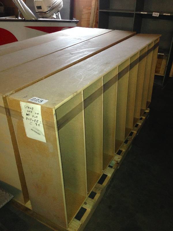 Lot of 4 wooden shelf units