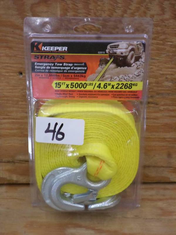 New Keeper 15ft 5000# Tow Strap ...