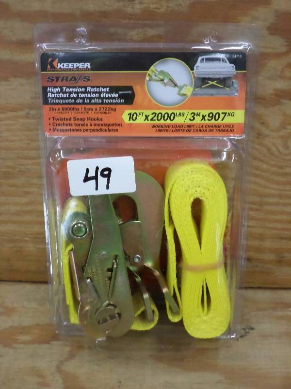 New Keeper 10ft 2000# Ratchet Strap...