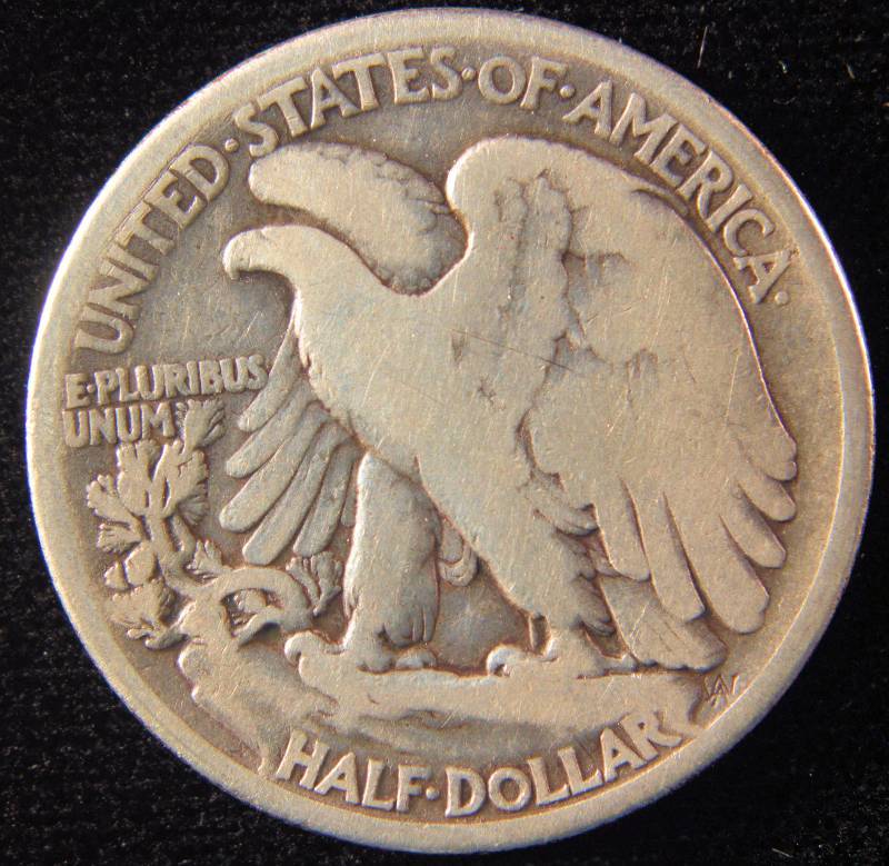 1916 D WALKING LIBERTY SILVER HALF DOLLAR
