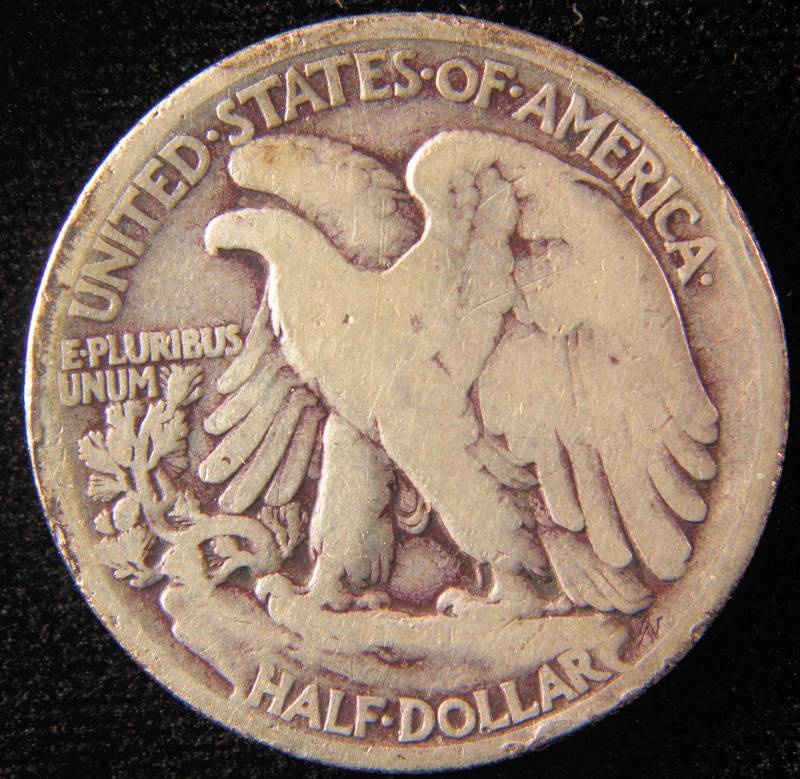1916 S WALKING LIBERTY SILVER HALF