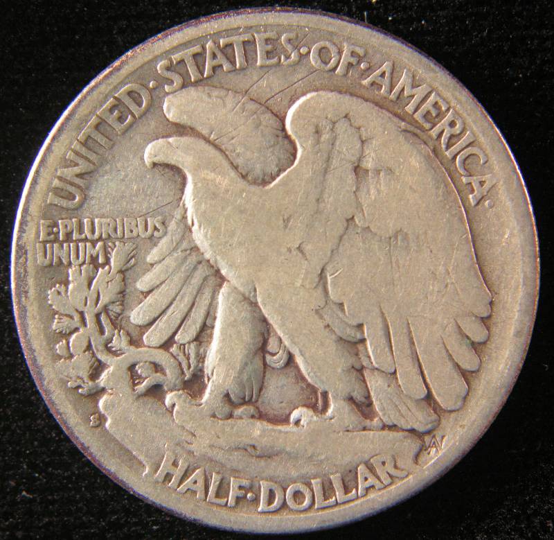 1918 S WALKING LIBERTY SILVER HALF
