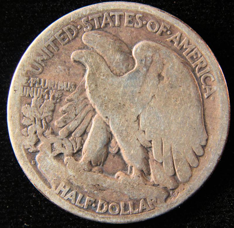 1918 D WALKING LIBERTY SILVER HALF
