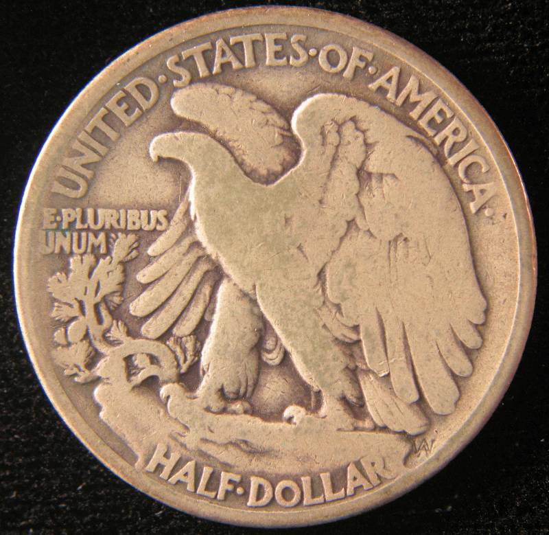1921 WALKING LIBERTY SILVER HALF VG KEY DATE